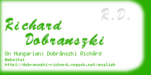 richard dobranszki business card